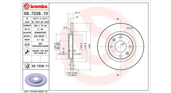 MAGNETI MARELLI Bremžu diski 360406040900